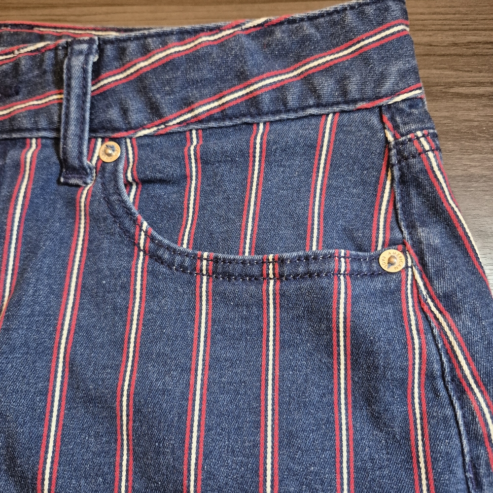American Eagle Outfitters Blue Stripe Denim Mini Skirt - Picture 5 of 14